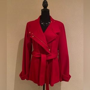 Red Belted Women’s Jacket - Brand Unspecified